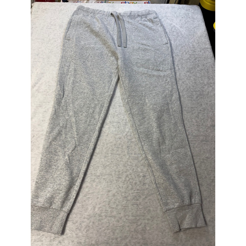 Members Mark Newport Fleece Jogger Mens Medium Gray Heather Sweatpants New
